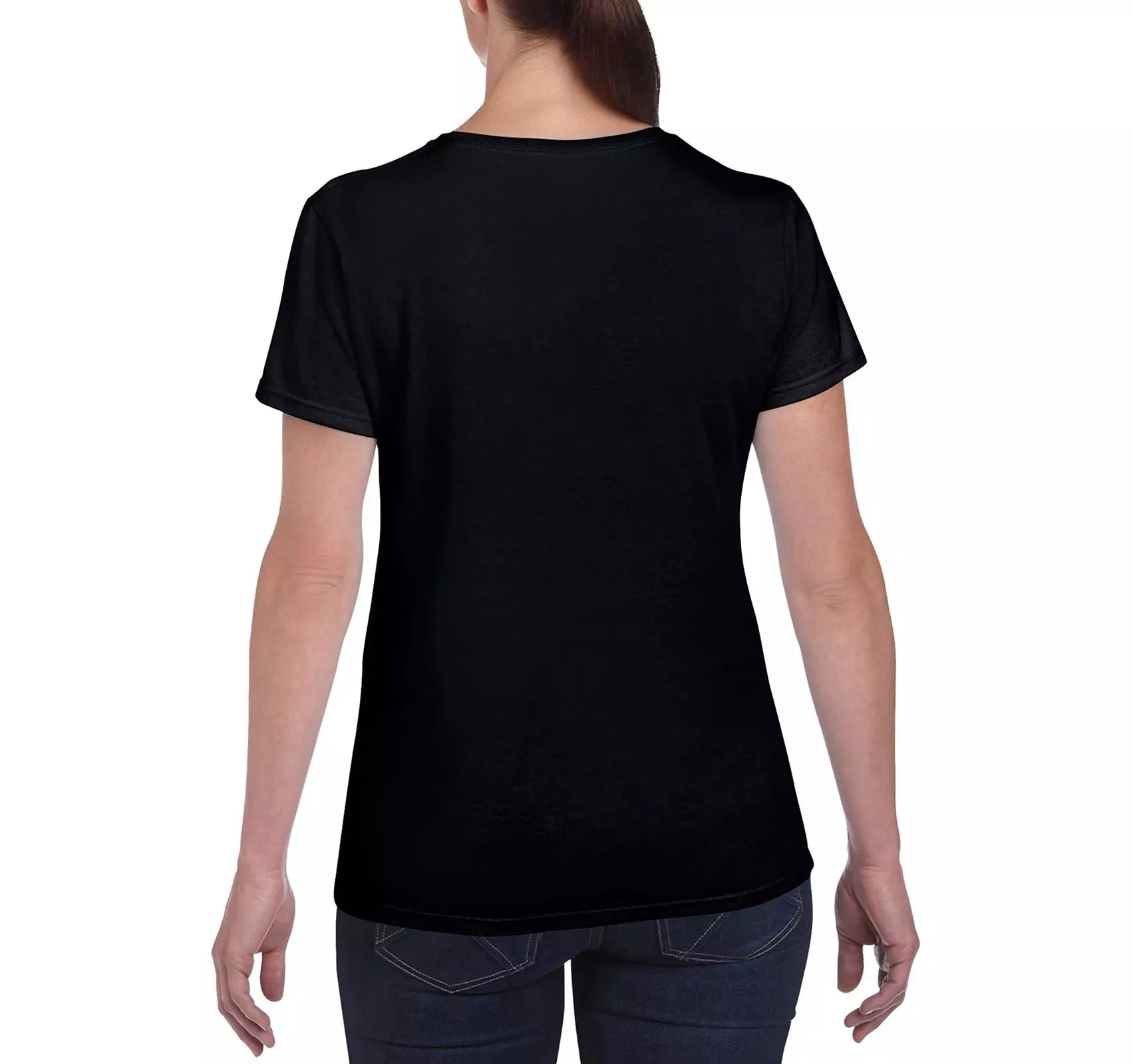  Жіноча щільна футболка GILDAN HEAVY COTTON - S, G-36 Black (Чорний), 180 г/м.кв.