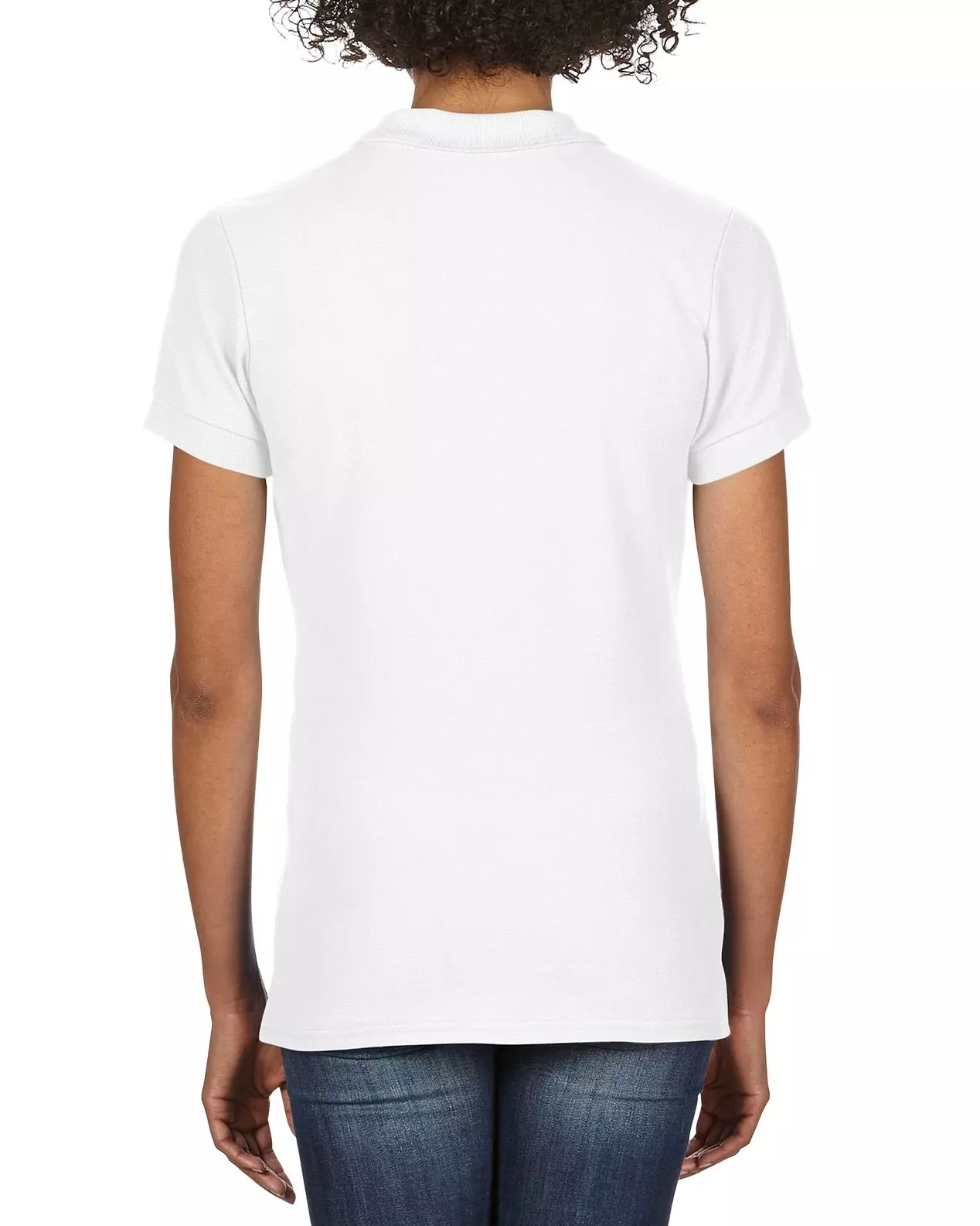  Жіноча футболка поло GILDAN SOFTSTYLE POLO - M, G-30 White (Білий), 177 г/м.кв.