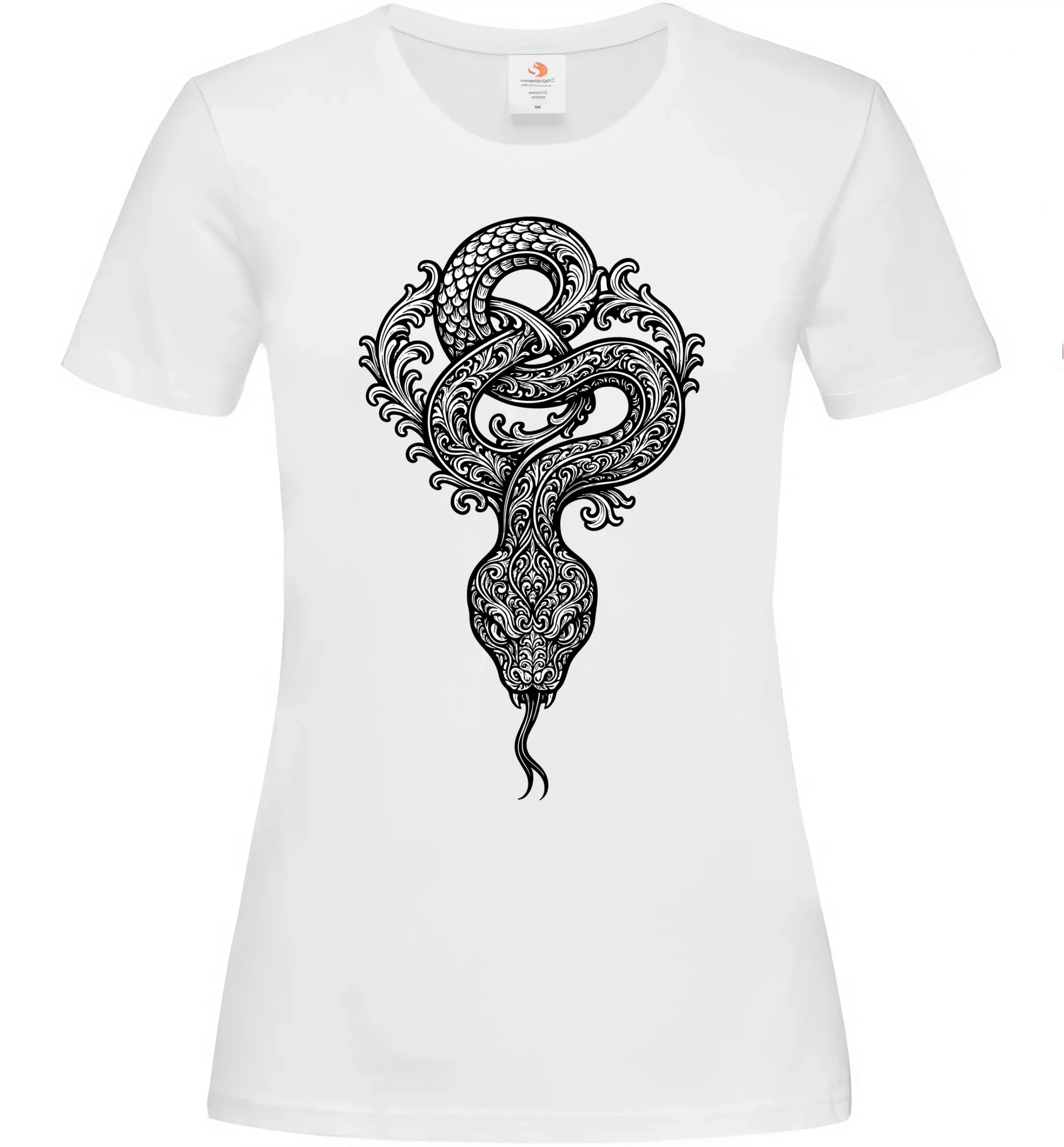 Жіноча футболка з принтом 28 - S, G-30 White (Білий), 145 г/м.кв.