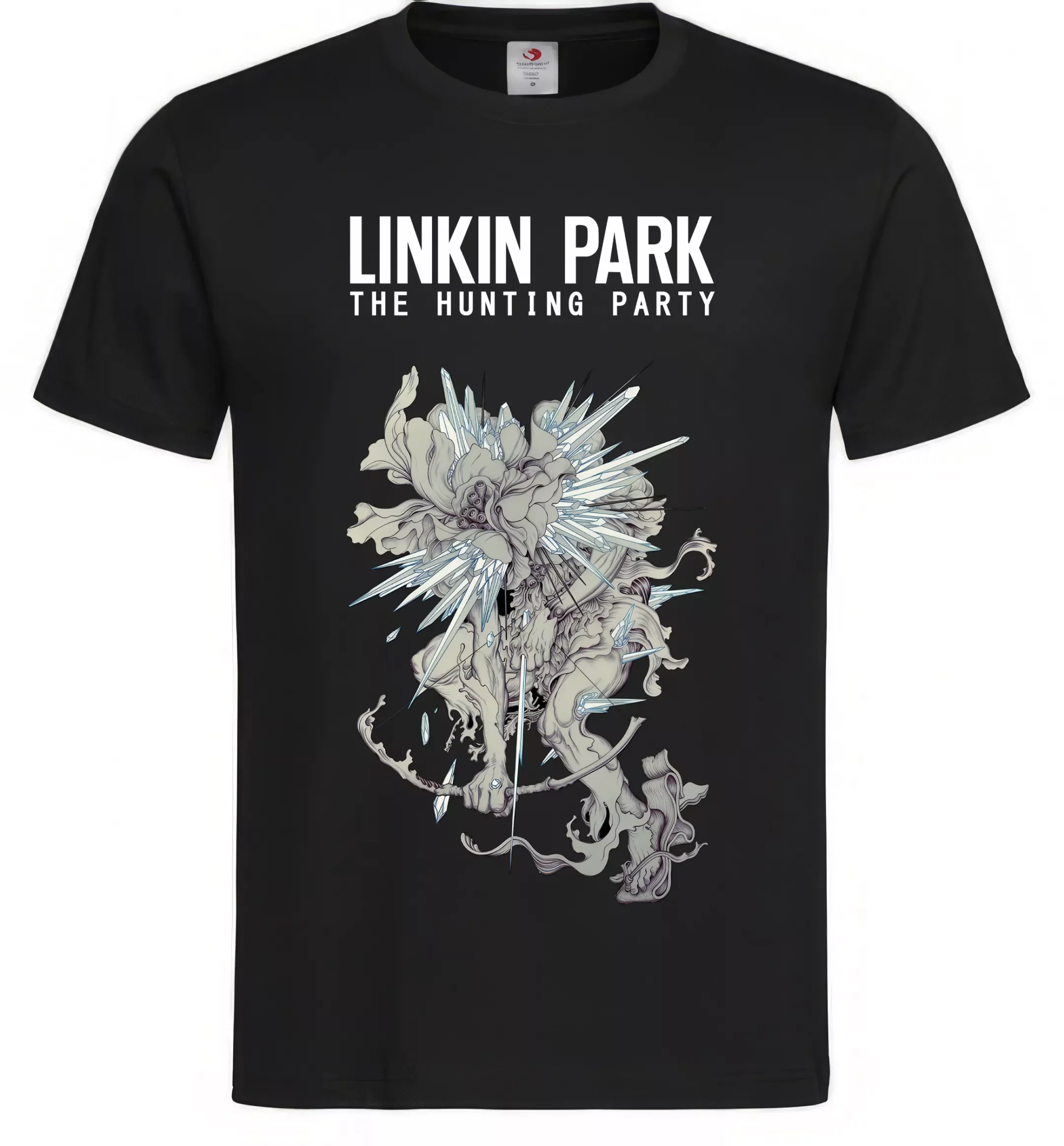 Чоловіча футболка з принтами 43 - S, Black (Чорний), 145 г/м.кв.